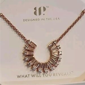 BP Rose Gold Necklace NEW “ Stand in the Spotlight” has diamond CZ stones
